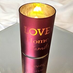 Inspirational Words Flameless Candle w/ Timer